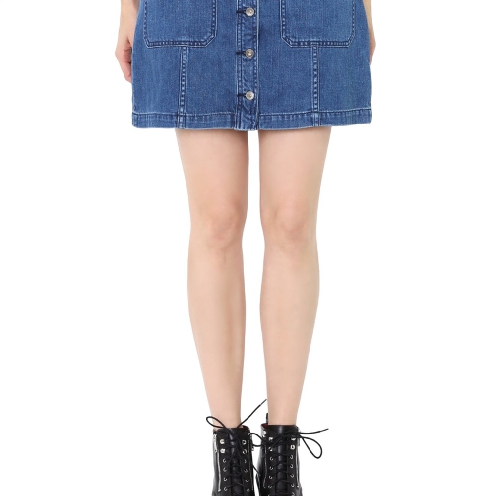 Free People Come Closer Denim Skirt - Picture 6 of 8
